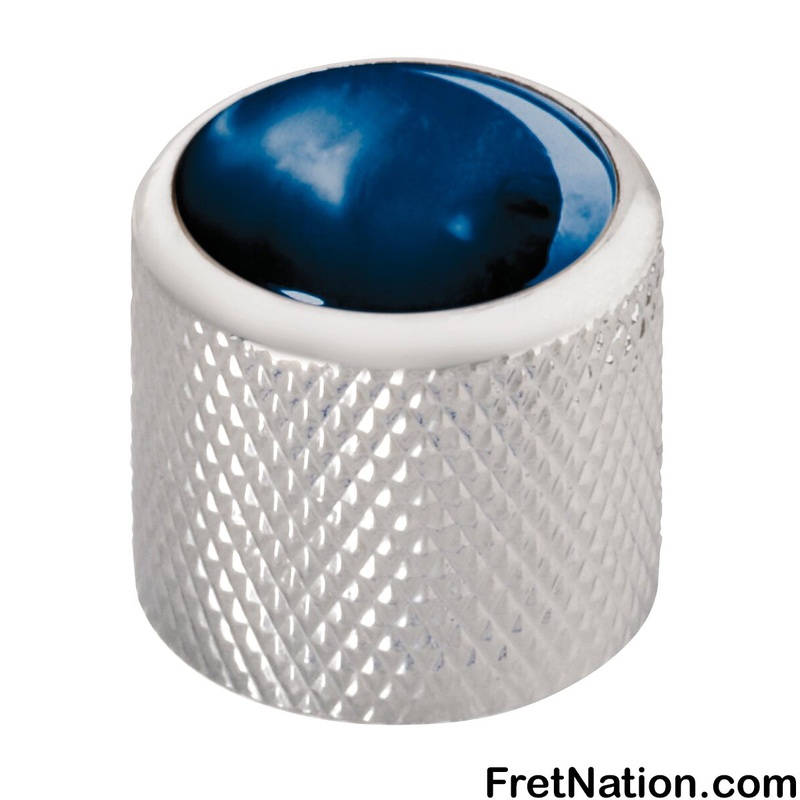framus-warwick-potentiometer-dome-knob-blue-perloid-cap-chrome-sp-30418-cr-blue-cap Framus & Warwick - Potentiometer Dome Knob, Blue Perloid, Cap - Chrome - SP 30418 CR BLUE CAP