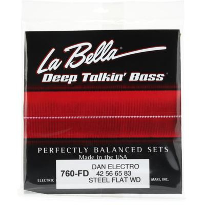 la-bella-760-fd-deep-talkin-bass-flatwound-strings-danelectro La Bella 760-FD Deep Talkin' Bass Flatwound Strings, Danelectro