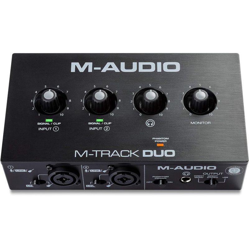 m-audio-m-track-duo-usb-audio-interface-for-recording-streaming-and-podcasting-with-dual-xlr-line-di-inputs M-Audio M-Track Duo USB Audio Interface for Recording, Streaming and Podcasting with Dual XLR, Line & DI Inputs