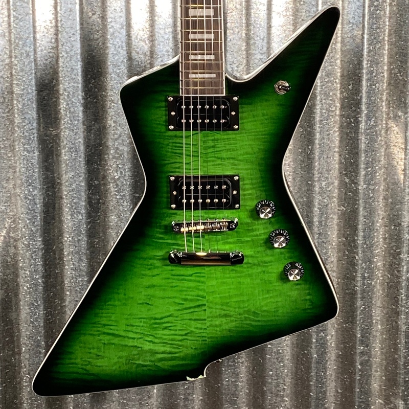 westcreek-guitars-revenge-explorer-style-transparent-green-0015-used Westcreek Guitars Revenge Explorer Style Transparent Green #0015 Used