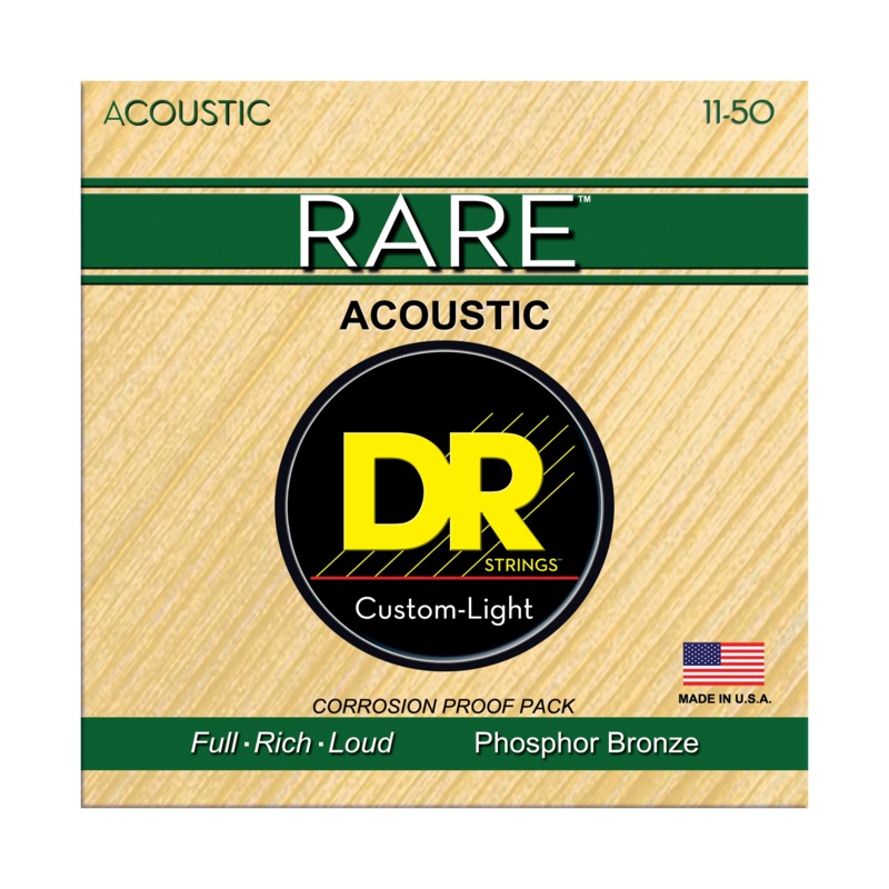 dr-rare-phosphor-bronze-acoustic-guitar-string-set-11-50-custom-light-rpml-11 DR RARE Phosphor Bronze Acoustic Guitar String Set - 11-50 Custom-Light RPML-11