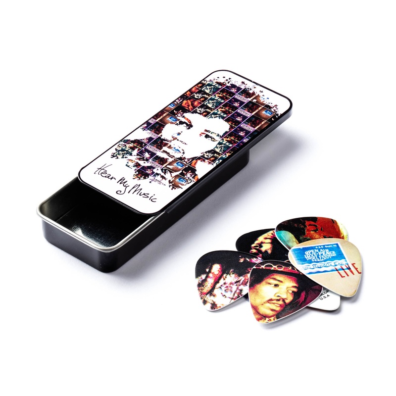 dunlop-jimi-hendrix-hear-my-music-pick-tin-guitar-pick-refill-box-medium-jhpt07m DUNLOP JIMI HENDRIX HEAR MY MUSIC PICK TIN GUITAR PICK REFILL BOX MEDIUM - JHPT07M