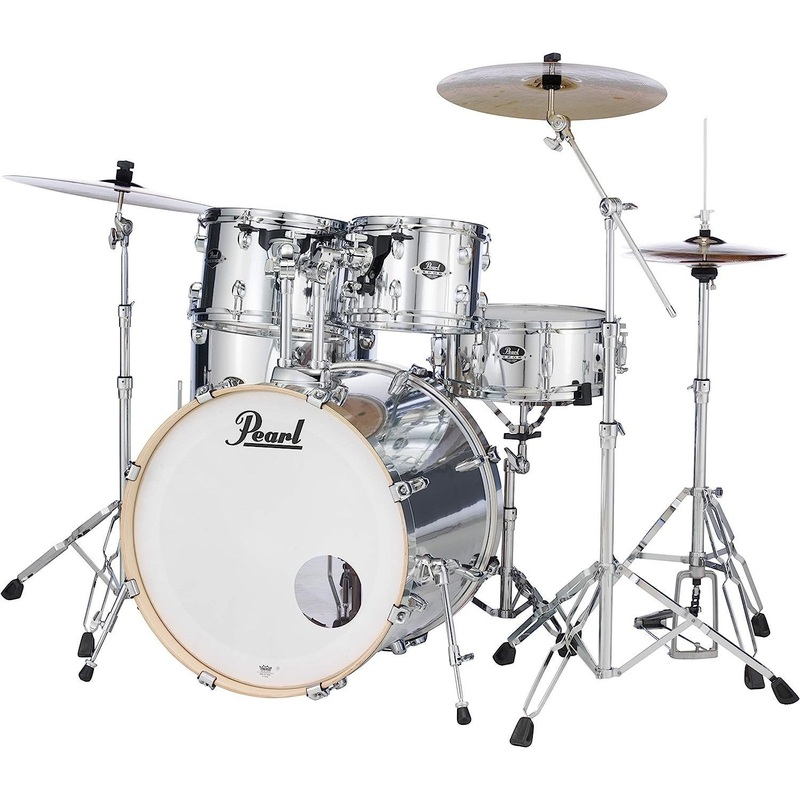 pearl-export-5-piece-drum-set-with-830-series-hardware-pack-mirror-chrome-exx725-c49 Pearl Export 5-Piece Drum Set with 830-Series Hardware Pack - Mirror Chrome (EXX725/C49)