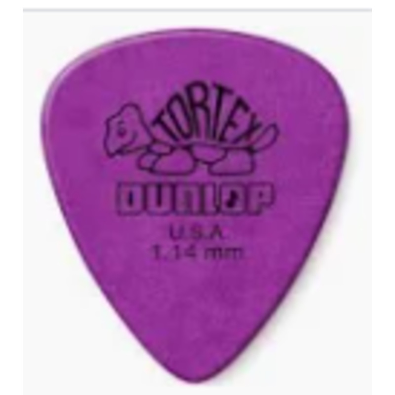 qty1-dunlop-tortex-guitar-pick-purple-1-14mm QTY1 Dunlop Tortex Guitar Pick Purple 1.14mm