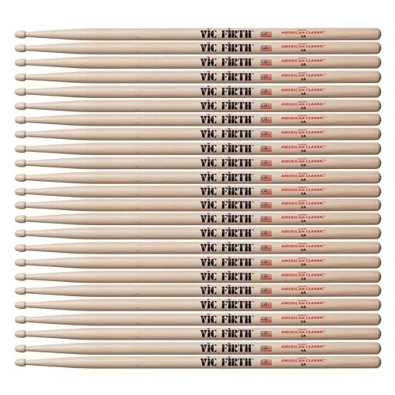 vic-firth-12-pair-american-classic-5a-drumsticks-5a Vic Firth 12-Pair American Classic 5A Drumsticks (5A)
