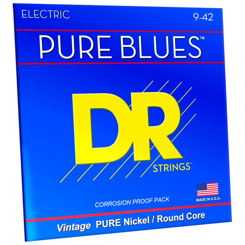 dr-strings-phr-9-pure-blues-pure-nickel-electric-strings-light-9-42 DR Strings PHR-9 PURE BLUES Pure Nickel Electric Strings Light 9-42