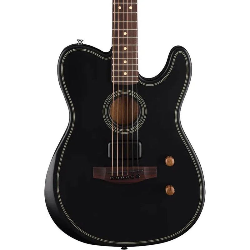 fender-acoustasonic-standard-telecaster-acoustic-electric-guitar-black Fender Acoustasonic Standard Telecaster Acoustic-Electric Guitar - Black