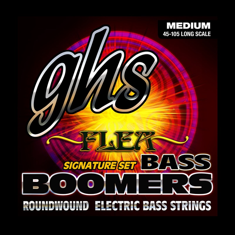 ghs-bass-boomers-nickel-wound-bass-string-set-long-scale-4-string-45-105-flea-signature-m3045f GHS Bass Boomers Nickel Wound Bass String Set Long Scale - 4-String 45-105 Flea Signature M3045F