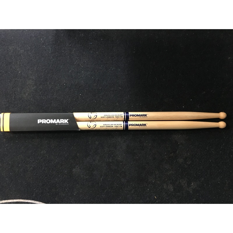 pro-mark-txdc17w-scott-johnson-signature-hickory-dc17-wood-tip-marching-drum-sticks-pair Pro-Mark TXDC17W Scott Johnson Signature Hickory DC17 Wood Tip Marching Drum Sticks (Pair)
