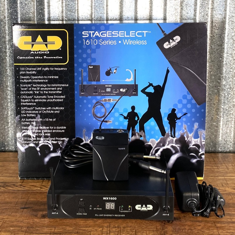 cad-audio-wx1610g-stageselect-uhf-wireless-headset-lav-guitar-body-pack-system-open-box CAD Audio WX1610G Stageselect UHF Wireless Headset Lav Guitar Body Pack System Open Box