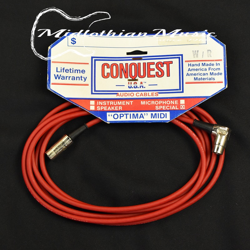conquest-10-midi-cable-red-finish Conquest 10' MIDI Cable - Red Finish