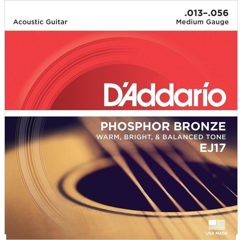 d-addario-ej17-phosphor-bronze-acoustic-guitar-strings-medium-13-56 D'Addario EJ17 Phosphor Bronze Acoustic Guitar Strings, Medium, 13-56