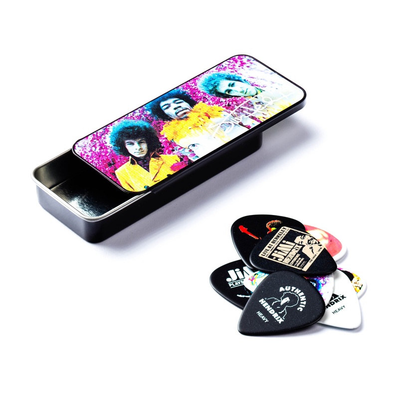 dunlop-jimi-hendrix-experienced-pick-tin-guitar-pick-refill-box-medium-jhpt01m DUNLOP JIMI HENDRIX EXPERIENCED? PICK TIN GUITAR PICK REFILL BOX MEDIUM - JHPT01M