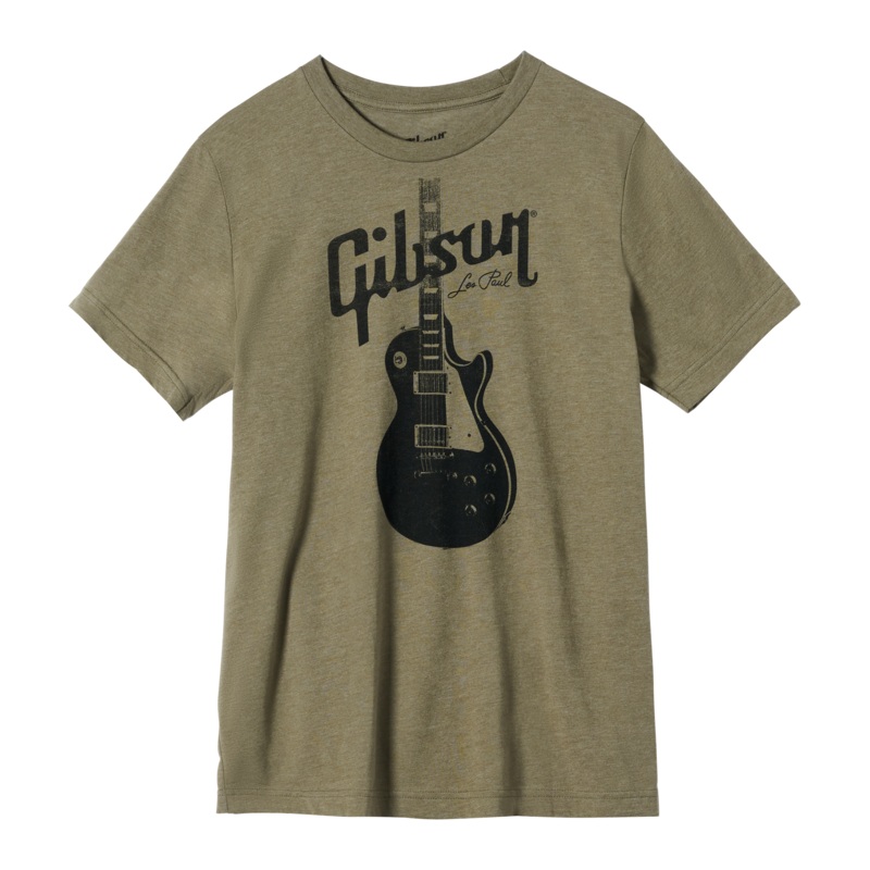 gibson-les-paul-tee-heather-olive Gibson Les Paul Tee - Heather Olive