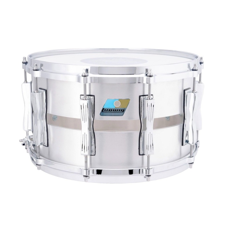 ludwig-slotted-coliseum-snare-drum-8-inches-x-14-inches-cast-aluminum-limited-edition Ludwig Slotted Coliseum Snare Drum - 8 inches x 14 inches, Cast Aluminum, Limited Edition