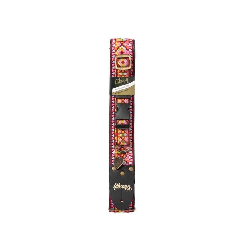 gibson-guitar-strap-dog-collar-combo-set-pink Gibson Guitar Strap & Dog Collar Combo Set - Pink