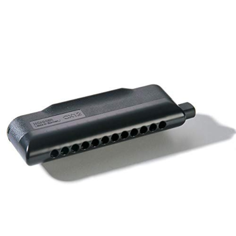 hohner-cx-12-chromatic-harmonica-key-of-bb-black-7545-bb HOHNER CX-12 Chromatic Harmonica, Key of Bb, Black (7545-Bb)