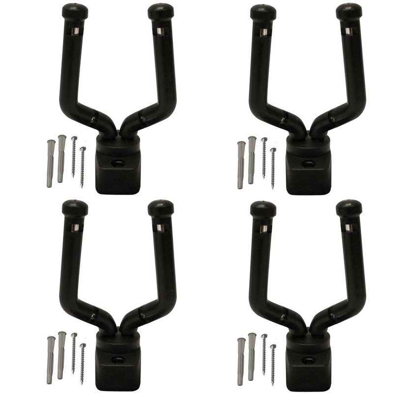 chromacast-slim-line-guitar-wall-hanger-stand-for-guitar-bass-ukulele-violin-cello-mandolin-banjo-saxophone-trumpet-4-pack ChromaCast Slim Line Guitar Wall Hanger Stand for Guitar, Bass, Ukulele, Violin, Cello, Mandolin, Banjo, Saxophone, & Trumpet, 4 Pack