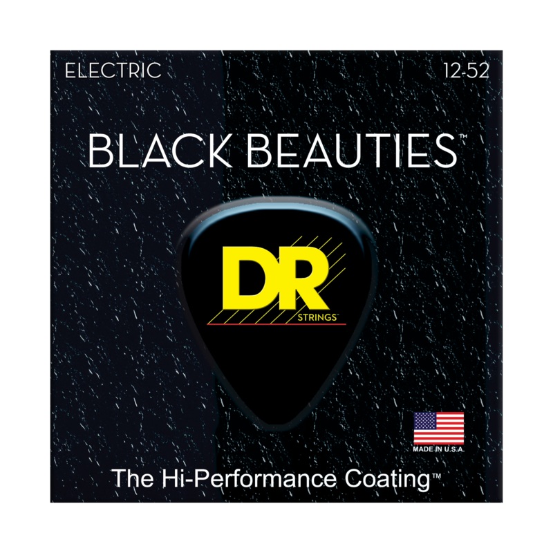 dr-black-beauties-hi-performance-coated-electric-guitar-string-set-12-52-extra-heavy-bke-12 DR Black Beauties Hi-Performance Coated Electric Guitar String Set - 12-52 Extra Heavy BKE-12