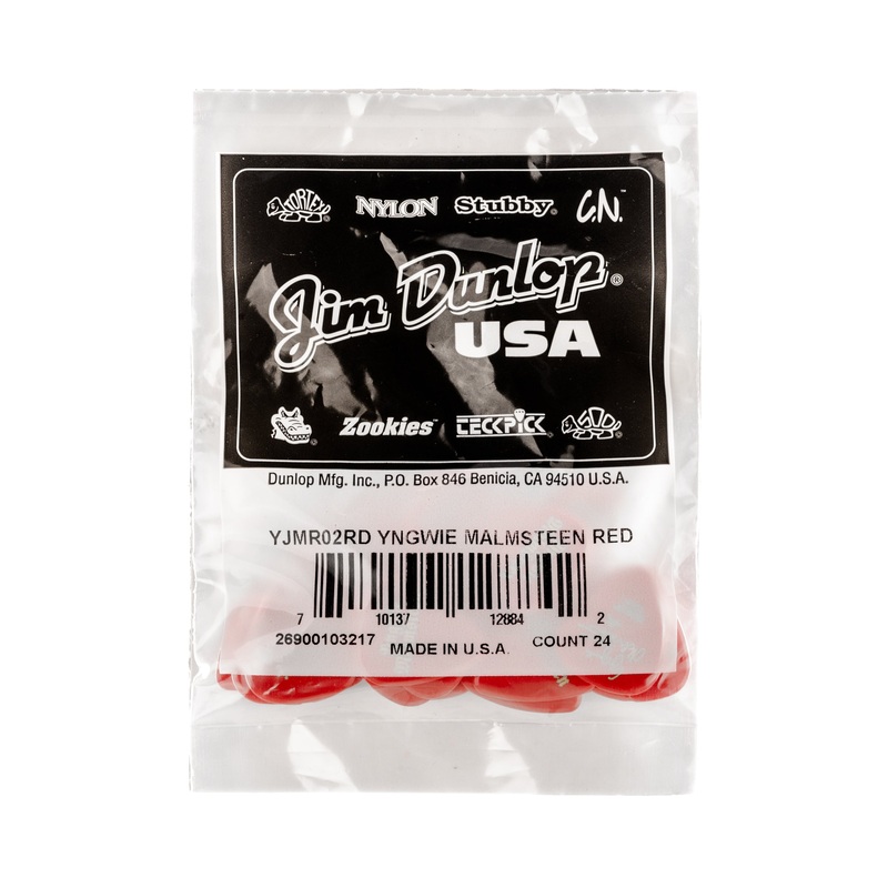 dunlop-yngwie-malmsteen-custom-2-0mm-delrin-guitar-pick-red-refill-bag-24-pack-yjmr02rd DUNLOP YNGWIE MALMSTEEN CUSTOM 2.0mm DELRIN GUITAR PICK RED REFILL BAG 24-PACK - YJMR02RD