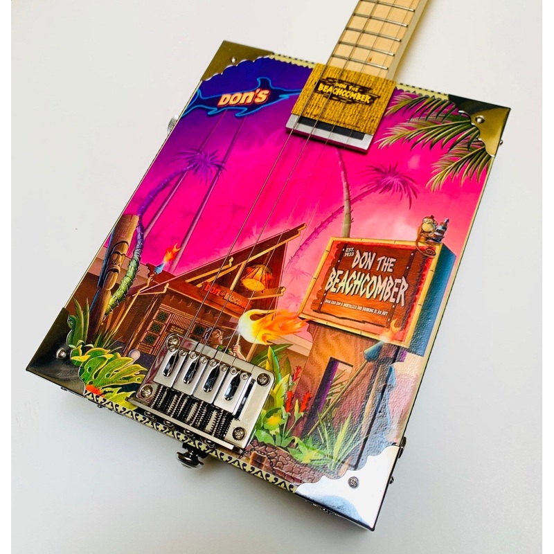 electric-cigar-box-guitar-tiki-traveler-edition-don-the-beachcomber-by-doug-horne Electric Cigar Box Guitar Tiki Traveler Edition - Don The Beachcomber by Doug Horne