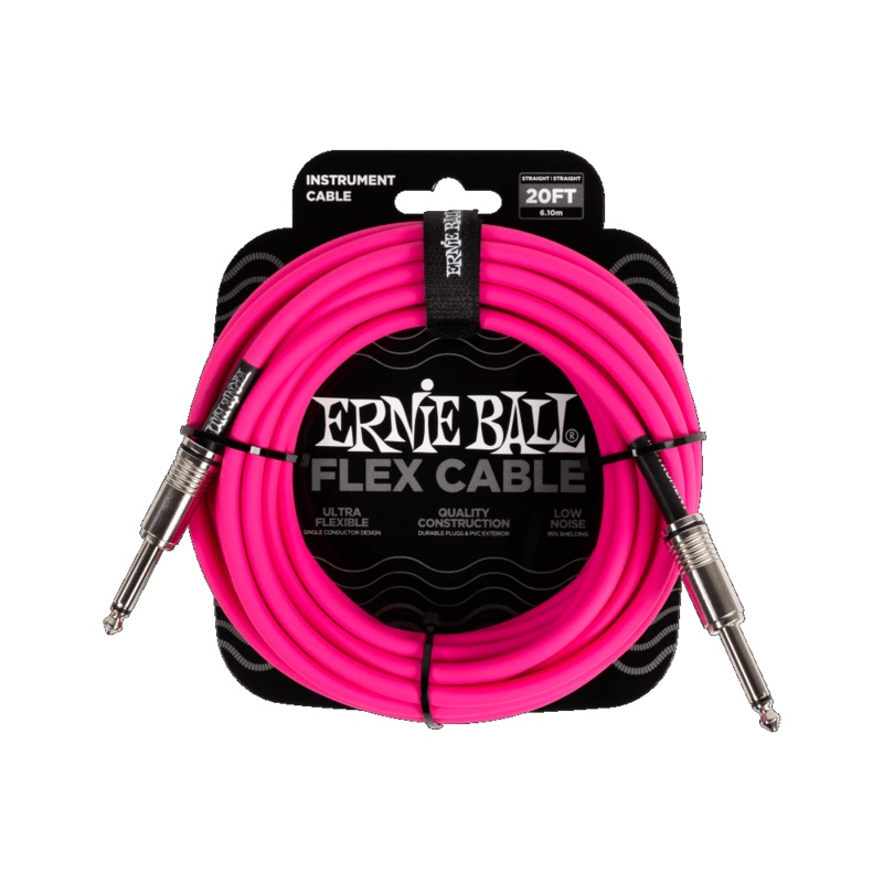 ernie-ball-p06418-flex-instrument-cable-straight-straight-20ft-pink Ernie Ball P06418 FLEX INSTRUMENT CABLE STRAIGHT/STRAIGHT 20FT - PINK