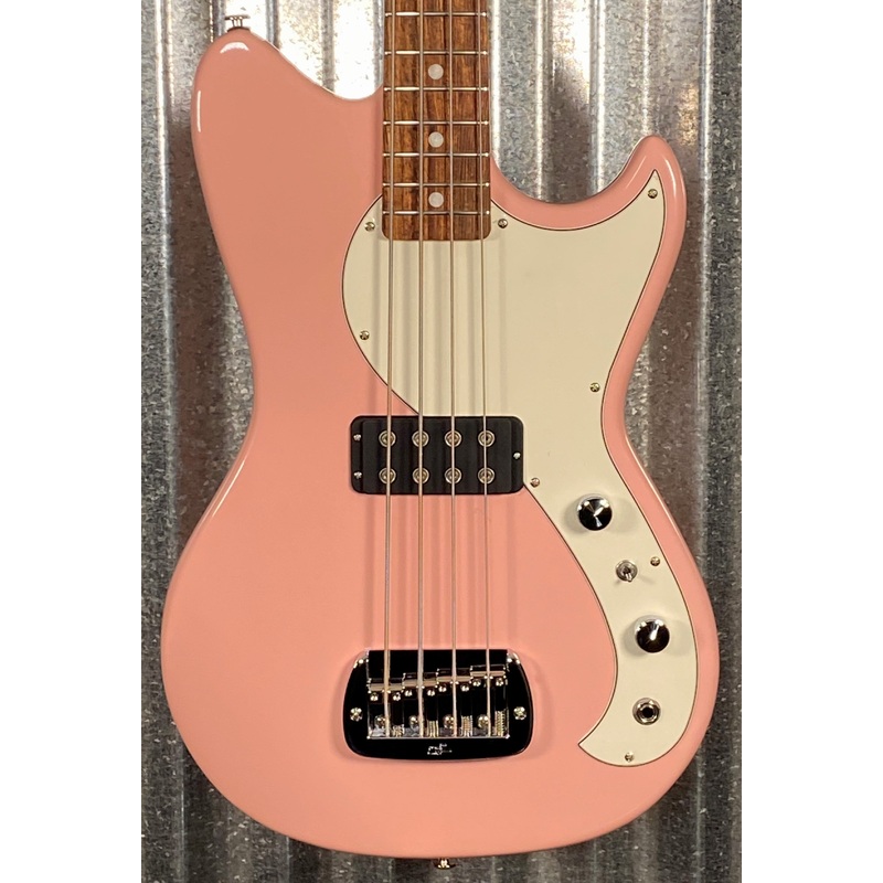 g-l-usa-fullerton-deluxe-fallout-bass-4-string-short-scale-shell-pink-bag-1009 G&L USA Fullerton Deluxe Fallout Bass 4 String Short Scale Shell Pink & Bag #1009
