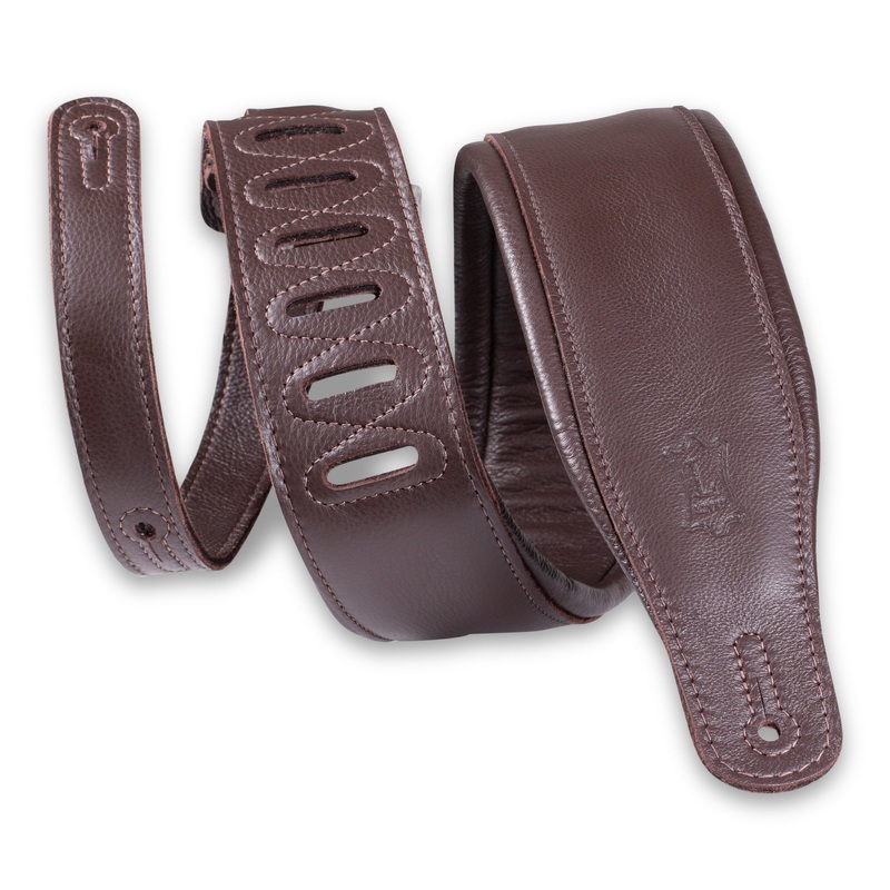 levy-s-m26gp-dbr-dbr-3-dark-brown-garment-leather-guitar-strap Levy's M26GP-DBR-DBR 3 Dark Brown Garment Leather Guitar Strap
