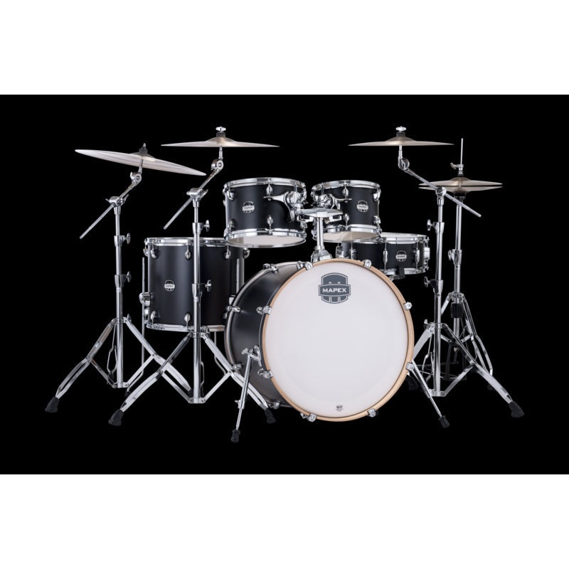 mapex-mars-maple-series-5-piece-rock-drum-shell-pack-black Mapex Mars Maple Series 5-Piece Rock Drum Shell Pack Black