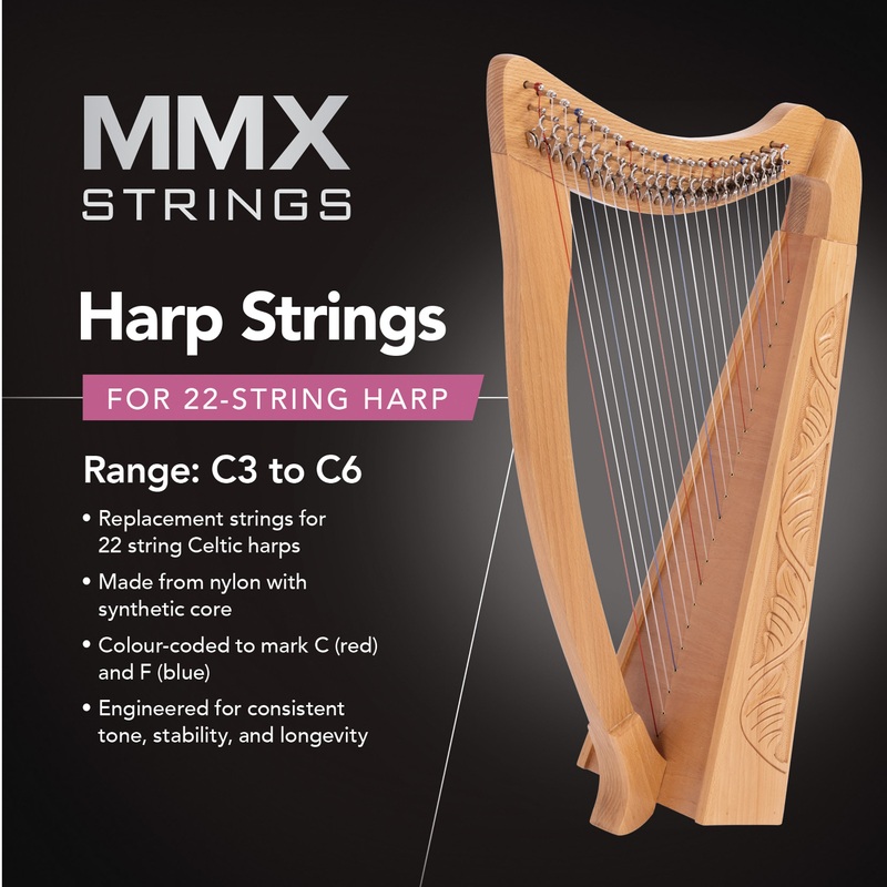 mmx-harp-string-set-22-strings-hx-string22 MMX harp string set - 22 strings (HX-STRING22)
