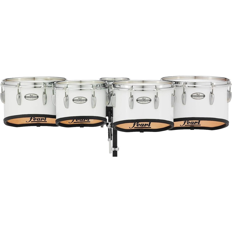 pearl-championship-maple-marching-tenor-drums-shallow-cut-with-ring-6-10-12-13-14-in-pure-white Pearl Championship Maple Marching Tenor Drums, Shallow Cut with Ring 6, 10 ,12, 13, 14 in. Pure White