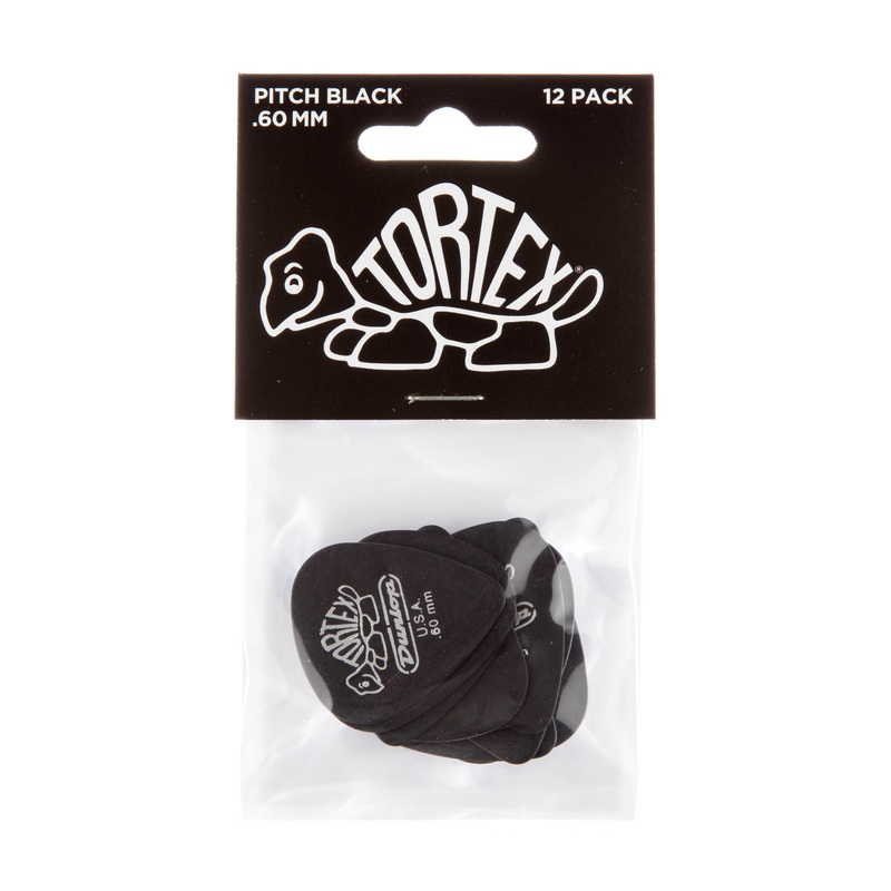 dunlop-tortex-pitch-black-60mm-standard-guitar-pick-player-s-pack-12-pack-488p060 DUNLOP TORTEX PITCH BLACK .60mm STANDARD GUITAR PICK PLAYER'S PACK 12-PACK - 488P060