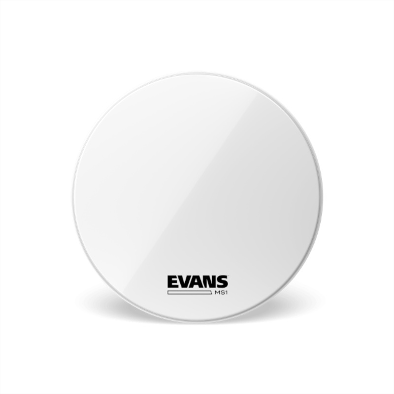 evans-ms1-white-marching-bass-drumhead Evans MS1 White Marching Bass Drumhead