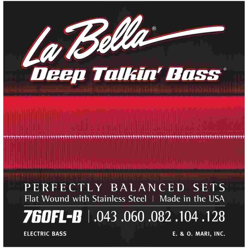 la-bella-760fl-b-deep-talkin-bass-flatwound-light-5-string-43-128 La Bella 760FL-B Deep Talkin' Bass Flatwound Light, 5-String 43-128