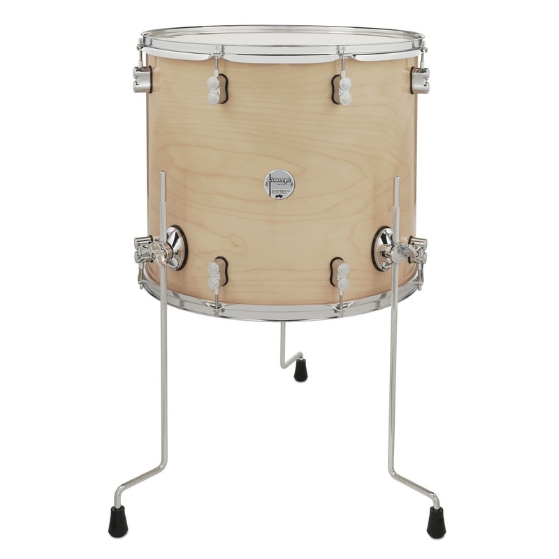 pdp-concept-maple-16x18-floor-tom-natural-lacquer-with-chrome-hardware-pdcm1618ttna PDP Concept Maple 16x18 Floor Tom Natural Lacquer with Chrome Hardware (PDCM1618TTNA)