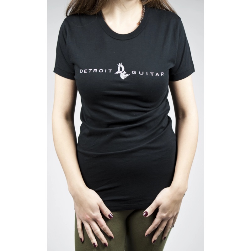 detroit-guitar-classic-logo-ladies-t-shirt-black Detroit Guitar Classic Logo Ladies T-Shirt Black
