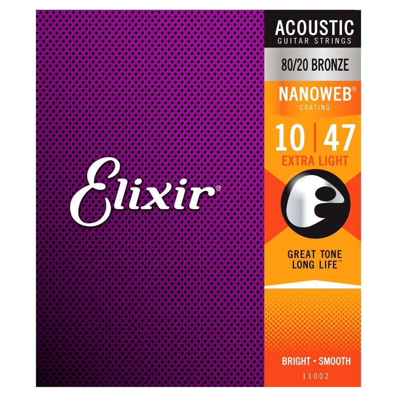 elixir-11002-nanoweb-80-20-bronze-acoustic-guitar-strings-extra-light-10-47 Elixir 11002 Nanoweb 80/20 Bronze Acoustic Guitar Strings - Extra Light (10-47)