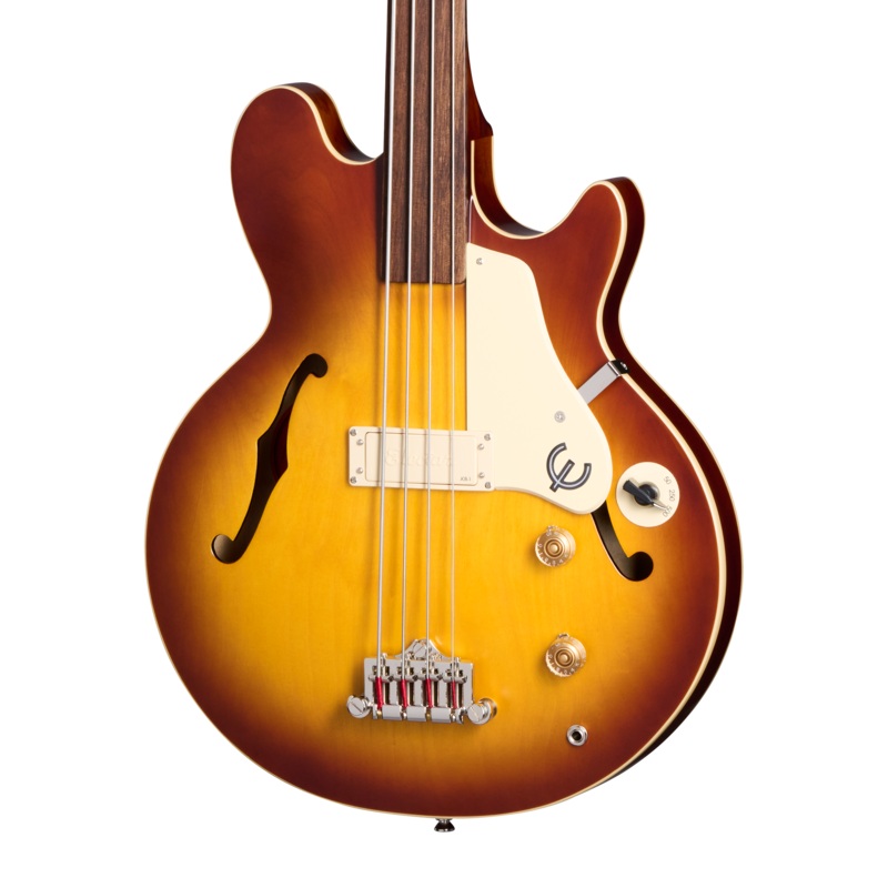 epiphone-jack-casady-fretless-bass-aged-royal-tan Epiphone Jack Casady Fretless Bass, Aged Royal Tan