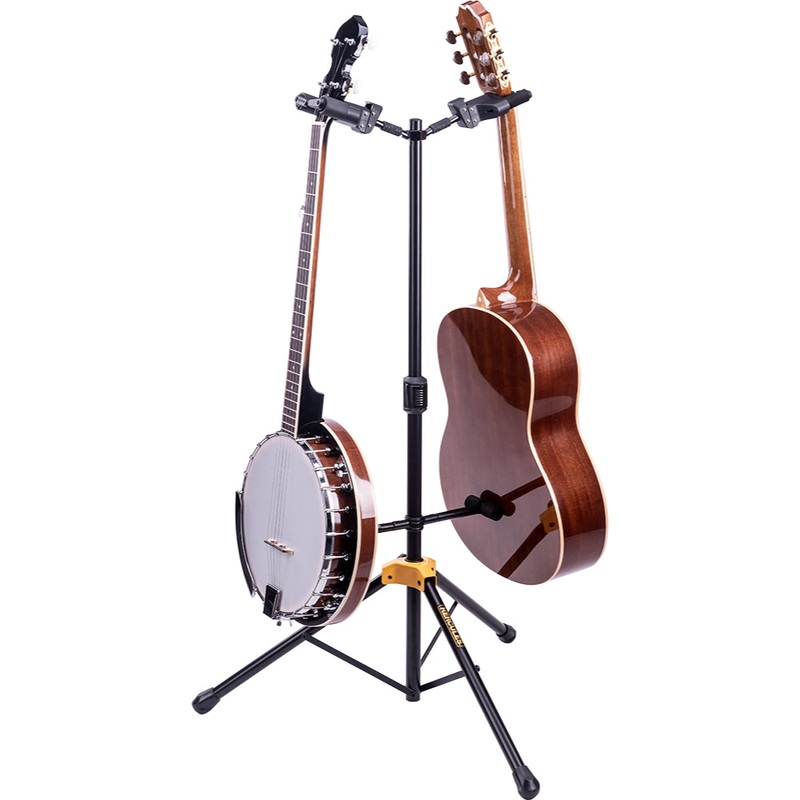 hercules-auto-grip-system-double-guitar-stand-w-foldable-backrest Hercules Auto Grip System Double Guitar Stand w/Foldable Backrest