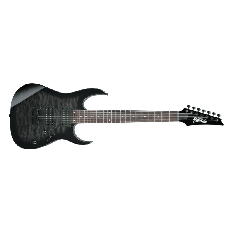 ibanez-gio-grg7221qa-7-string-electric-guitar-transparent-black-sunburst Ibanez GIO GRG7221QA 7-String Electric Guitar - Transparent Black Sunburst