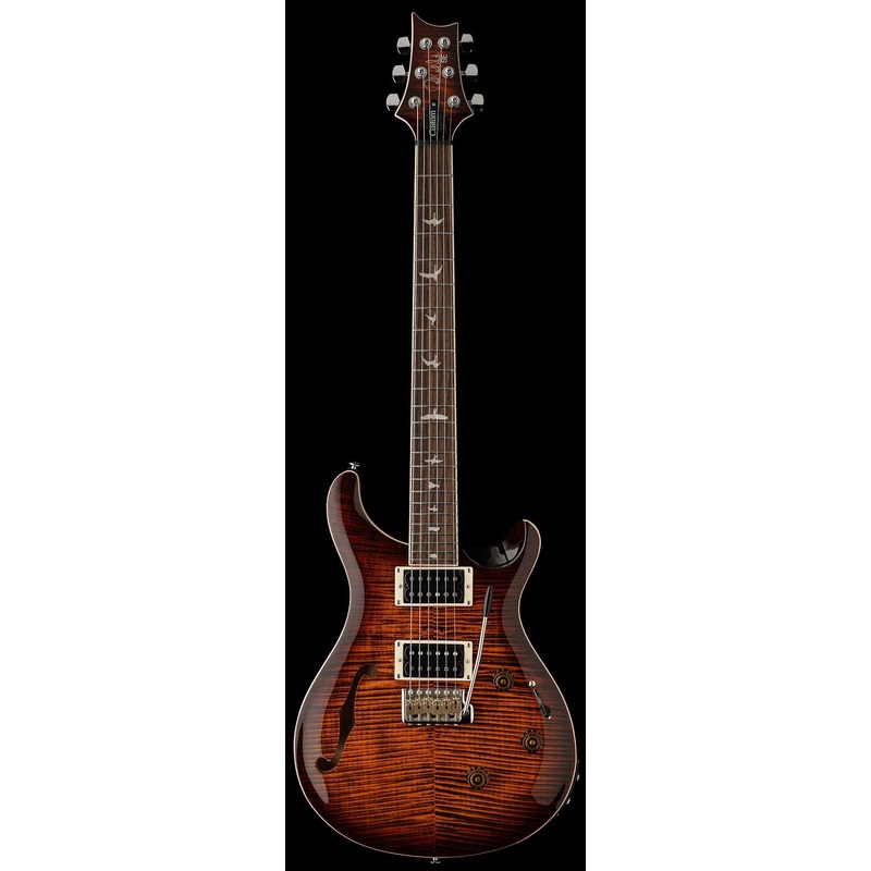 prs-cpsh44-se-custom-24-semi-hollow-piezo-orange-tiger-burst PRS CPSH44 SE Custom 24 Semi-Hollow Piezo - Orange Tiger Burst