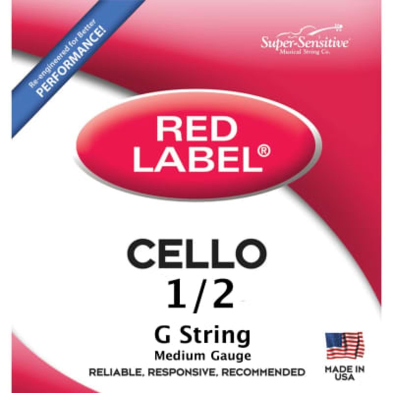 super-sensitive-6134-1-2-size-cello-g-string-red-label Super-Sensitive 6134 1/2 Size Cello G String Red Label