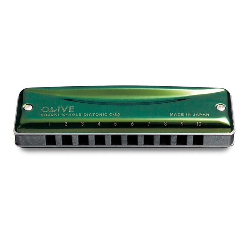 suzuki-olive-c-20-10-hole-diatonic-harmonica-d-c-20d Suzuki Olive C-20 10-hole diatonic harmonica - D (C-20D)