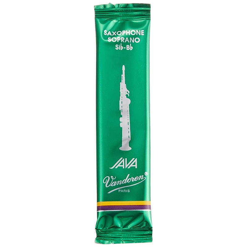 vandoren-java-green-soprano-saxophone-reed-4 Vandoren Java Green Soprano Saxophone Reed- #4