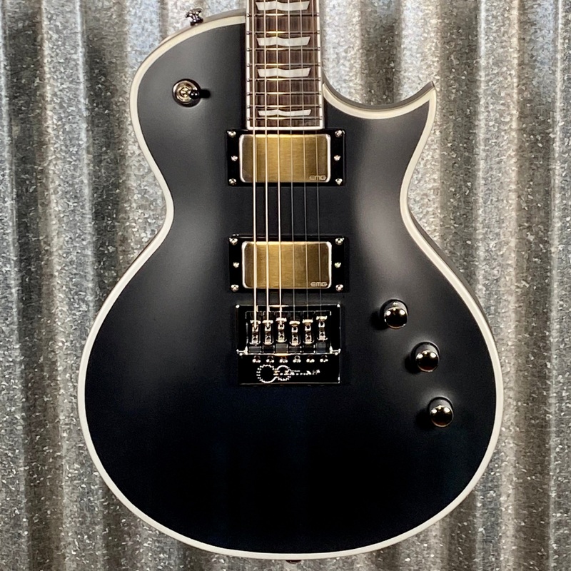 esp-ltd-ec-1000-evertune-bold-binding-black-satin-guitar-lec1000etbbblks-0088-used ESP LTD EC-1000 Evertune Bold Binding Black Satin Guitar LEC1000ETBBBLKS #0088 Used
