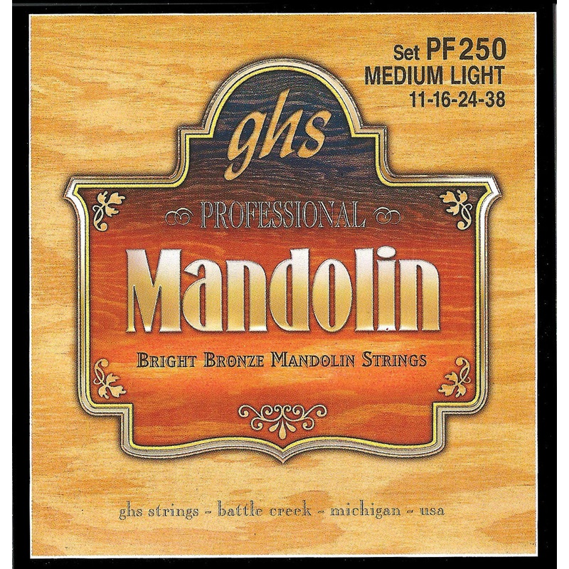 ghs-mandolin-bright-bronze-04-string-set-11-38-medium-light-pf250 GHS Mandolin Bright Bronze 04-String Set - 11-38 Medium Light PF250