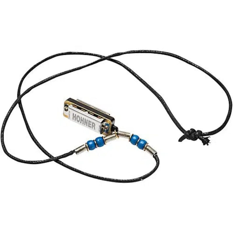 hohner-m38ndb-mini-harmonica-necklace-dark-blue-beads Hohner M38NDB Mini Harmonica Necklace Dark Blue Beads