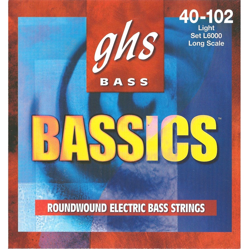 ghs-bassics-nickel-plated-steel-round-wound-electric-bass-strings-long-scale-4-string-40-102-l6000 GHS Bassics Nickel Plated Steel Round Wound Electric Bass Strings Long Scale - 4-String 40-102 L6000
