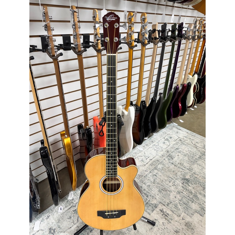 oscar-schmidt-ob100-n-acoustic-electric-bass-natural Oscar Schmidt OB100-N Acoustic/Electric Bass - Natural