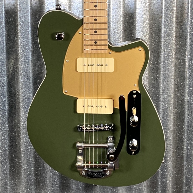 reverend-charger-290-bigsby-army-green-guitar-66808 Reverend Charger 290 Bigsby Army Green Guitar #66808